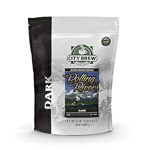 シティ ブリュー、ローリング リバーズ、ダーク ロースト、グルメ アラビカ種、2ポンド 全粒豆 CITY BREW GOURMET COFFEE SINCE 1998 City Brew, Rolling Rivers, Dark Roast, Gourmet Arabica, 2Lb Whole Bean