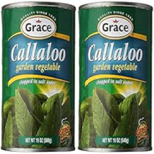 Grace Callaloo 19oz - 2 Pack Jamaican Callaloo Canned - Perfect addition to Jamaican Ackee & Salted Cod Fish - Prepare as a Side with Breadfruit - Great Spinach Substitute - Authentic Jamaican Food