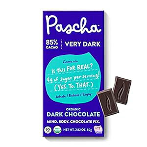 Pascha I[KjbN _[N `R[g o[AJJI 85%AUTZAOet[ & `qg݊A2.82 IX 10 pbN Pascha Organic Dark Chocolate Bars, 85% Cacao, UTZ, Gluten Free & Non GMO, 2.82 oz Pack 