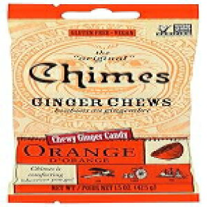 Chimes IW WW[ `[A1.5 IX (1 pbN) Chimes Orange Ginger Chews, 1.5 Ounce (Pack of 1)