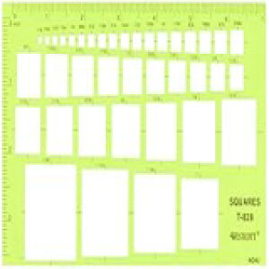 Westcott �����`�􉽊w�͗l�e���v���[�g�A4 x 7-1/4 �C���` Westcott Square Geometric Template, 4 x 7-1/4 Inches