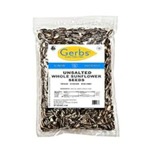 Gerbs ̊ktq}̎ ? 2 |h ? gbv 14 HiAQt[ & `qg݊ ? v~AhC[Xgۂƃq}̎ ? COG USA Unsalted Sunflower Seeds In Shell by Gerbs 2 LBS -