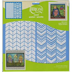 Deco Art Americana Decor Stencil, 12" by 12", Split Angles