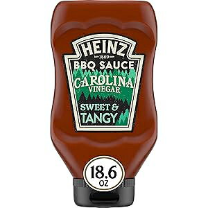 Heinz Carolina Vinegar Style Sweet & Tangy BBQ Barbecue Sauce (6 ct Pack, 18.6 oz Bottles)