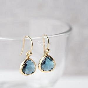 ͑u[ Tt@CA NX^ KX hbv CO MJLuLu Simulated Blue Sapphire Crystal Glass Drop Earrings