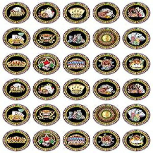 HpP[LfR[ṼJWmRNVe[}ɂHpJbvP[Lgbp[ 30  EGn[XV[gŃm[JbgHp HAPPY CHOICES 30 x Edible Cupcake Toppers Themed of Casino Collection of Edi