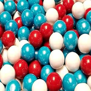 USA AJƗF MINI 0.5 C` K{[ 2 |h - ƗLO LfB Naturejam USA American Independence Colored MINI 0.5 Inch Gumballs 2 Pounds-4th Of July Candy