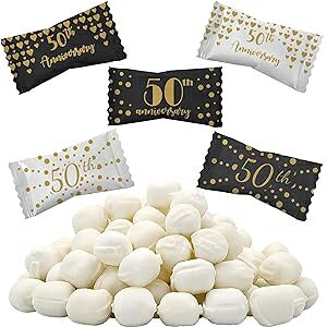 The Dreidel Company 50th Anniversary Buttermints, Mint Candies, After Dinner Mints, Butter Mint Candy, Fat-Free, Individually Wrapped (55 Pieces)
