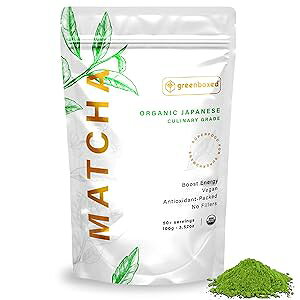 Greenboxed Matcha Powder, Pure Organic Matcha Powder from Japan, Sugar-Free Green Tea for Baking, Smoothies, Drinks, Uji Japanese Origin (Culinary Grade, 3.52 Ounce)