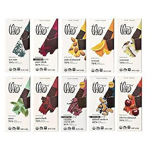 eI `R[g I[KjbN _[N `R[g r[K oGeB 10 pbN tFAg[hA`R[gMtg Theo Chocolate Organic Dark Chocolate Vegan Variety 10 Pack Fair Trade, Chocolate Gift