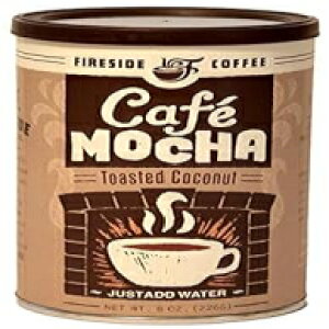Fireside Coffee JtF J CX^g t[o[ R[q[ 8 IX LjX^[ - g[Xg RRibc Fireside Coffee Cafe Mocha Instant Flavored Coffee 8 Ounce Canister - Toasted Coconut