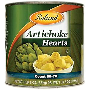 Roland Foods ɏA[eB`[N n[gۂƁA60`70 A5 |h 8 IX (2.5 kg)  Roland Foods Whole Extra Small Artichoke Hearts, 60-70 Count, 5 Lb 8 Oz(2.5 kg) Can