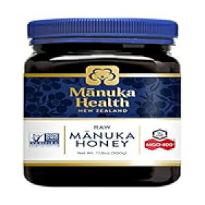 }kJwXAMGO 400+AUMF 12+ FA}kJnj[A1.1|h / 17.6IX (500g)A100% ȃj[W[hYI Manuka Health, MGO 400+, UMF 12+ Certified, Raw Manuka Honey, 1.1lb / 17.6oz (500g), 100% Pure Ne