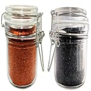 グルメ レッド ハワイ??アン アライア & ハワイアン ブラック ラバ シー ソルト ギフト セット (細かい粉末 各 8 オンス) 再利用可能なガラス製シェフ スパイス ジャー入り ~コーシャ認定~ 世界