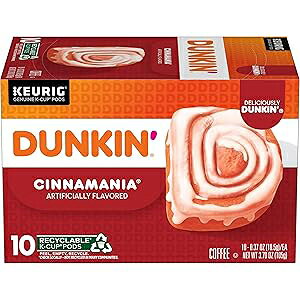 Dunkin' K Cups Dunkin' Cinnamania Flavored Coffee, 60 Keurig K-Cup Pods