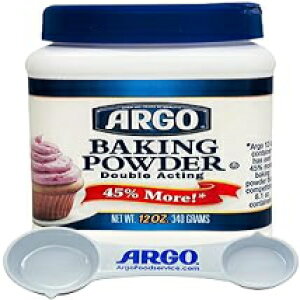 Argo vʃXv[ & Argo x[LOpE_[A12 IX̍Ė\ȃvX`bNe Argo Measuring Spoon & Argo Double Acting Baking Powder, 12 Ounce Resealable Plastic Container