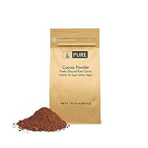 RRApE_[ (1|h) AVRAƃXLPAړIA܂ƕLxAsgp Pure Organic Ingredients Cocoa Powder (1 lb) Pure, Natural, for Cooking & Skin Care Purposes, a Flavor Enhancer & -Ric