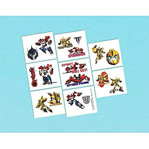 gXtH[}[ ^gD[Ap[eB[LOi - 8  amscan Transformers Tattoos, Party Favor - 8 Pcs