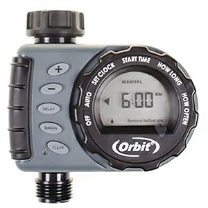 Orbit fW^ z[X XvN[ ^C}[ xɂ̎ŐAAA̐p (1 ou) Orbit Digital Hose Sprinkler Irrigation Timer for Vacation Lawn, Plant, and Garden Watering (1 Valve)