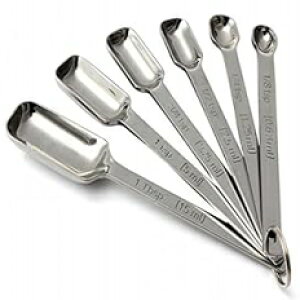 y^GWF 6{Zbg XeXvʃXv[(pXv[) Penta Angel 6 Pcs Set Stainless Steel Measuring Spoon (Square spoon)