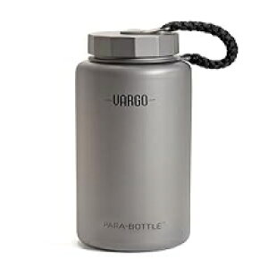 Vargo Titanium PARA-Bottle | Ultralight Titanium Water Bottle with 7 Feet of Replaceable 550 Paracord | 1 Liter (34 oz.) | Model T-452