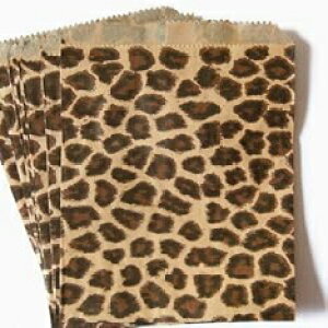 qEfUC̃Ntg 100 pbNA4 x 6ALfBANbL[ApH|iAp[eB[̋LOiAThCb`AWG[iɍœK Ataqus 100 Pack Leopard Design Kraft Paper Bags, 4 x 