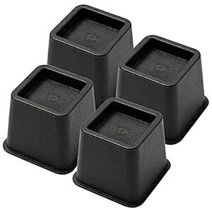xbhCU[ 3 C`AϋvXNGAƋt[tgA\t@A֎qAfXNA\t@Aixbh|XgpA4 Zbg Ihomepark Bed Risers 3 Inch, Heavy Duty Square Furniture Frame Lift for Couch, 