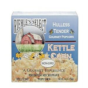 Riehle's セレクト ポップコーン 殻なしケトル 電子レンジ用ポップコーン - 12 ボックス (36 パック) Riehle's Select Popping Corn Riehle's Select Popcorn Hulless Kettle Microwave Popcorn - 12 Boxes (36 Packs)