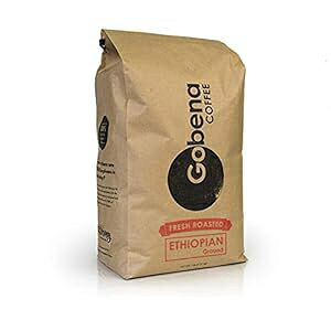5|hG`IsACK`FtF҂R[q[ACg[XgA100%ArJXyVeBR[q[A80IXA5|hAoNR[q[ Gobena 5lb Ethiopian Yirgacheffe Ground Coffee, Light Roast, 100