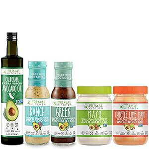 Primal Kitchen Whole 30 X^[^[ Lbgɂ́AGNXg o[W A{Jh ICAA{Jh IC }l[YAA{Jh IC hbVO (5 ) ܂܂܂ Primal Kitchen Whole 30 Starter Ki