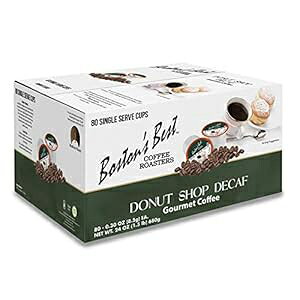 {XgY h[icVbv fJtF O R[q[ jZɍœK - 80 Jbv R[q[ Donut Shop Decaf Gourmet Coffee by Bostons Best for Unise, - 80 Cups Coffee