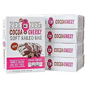 Zee Zees RRA`F[\tgxCNhXibNo[Aibct[ASAi`t[o[A1.3IXA30pbNc Zee Zees Cocoa Cherry Soft Baked Snack Bars, Nut-Free, Whole Grain, Naturally Flavored,1