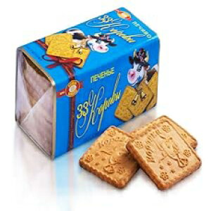 �N�b�L�[ �V���[�g�u���b�h 33 �� - �t���[�o�[�u�X���^���J�v (6.35 �I���X / 180 �O����) �y�\�`�m�G �y�`�F�j�G�B�E�N���C�i�� Biscuit Chocolate Cookies Shortbread 33 Cows - Flavor "Smetanka" (6.35 Ounce / 180 Gra