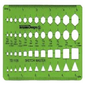 AlvinATD1135AړIXPb`}X^[ev[gA`您ѐ}c[ - 12 TCY Alvin, TD1135, Multi-Purpose Sketch Master Template, Drawing and Drafting Tool - 12 Sizes