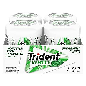 gCfg zCg XyA~g VK[t[KA60  4 {g (v 240 ) Trident White Spearmint Sugar Free Gum, 4 Bottles of 60 Pieces (240 Total Pieces)