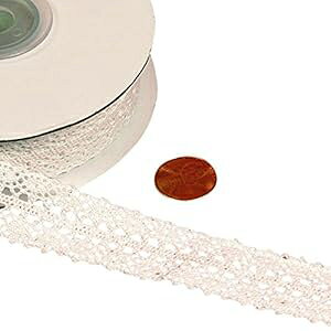 zCgRbg[X 1 X 10 [h Paper Mart White Cotton Lace 1 X 10 Yards
