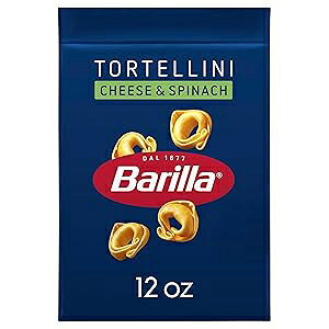 BARILLA Cheese & Spinach Tortellini Pasta, 12 oz. Bag - 6 Servings Per Bag - Pantry Friendly Dried Tortellini - Made with Non-GMO Ingredients