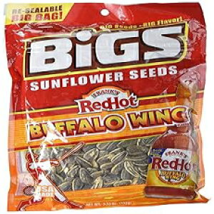 BIGS _ŃsbƂobt@[EBO q}̎ 5.35 IX BIGS Bold and Tangy Buffalo Wing Sunflower Seeds 5.35 Ounces