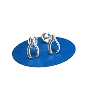 ȃEBbV{[ X^bh sAXA܂ 2 Ԗڂ̌TCYAVo[̏ȃ|Xg X^bh Twisted Designs Jewelry Tiny Wishbone Stud Earrings, Cartilage or Second Hole Size, Small Post Studs in Silv