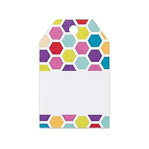 C{[njJvgMtg^O - 2 1/4 x 3 1/2 - 50 pbN Generic Rainbow Honeycomb Printed Gift Tags - 2 1/4 x 3 1/2 - 50 Pack