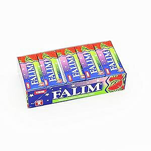 t@ VK[Xv[K XCJ (20pbN(100)) Falim Sugarless Plain Gum Watermelon Flavored, (20 Pack (100 Pieces))
