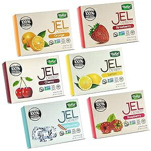 Bakol Jel Dessert - All Natural Vegan Dessert Mix - Kosher - Halal - No Artificial Sweeteners Flavors or Colors - Set Of All 6 Flavors - (Orange, Strawberry, Raspberry, Lemon, Cherry, Unflavored) Bakol Jel Dessert