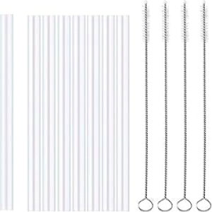 TecUnite LbY{gpXg[8{ZbgAnChtXNL{gANZT[pXg[N[jOuV4{ TecUnite 8 Pieces Replacement Straws Set for Kids Bottle, 4 Pieces Straw Cleaning Brushe
