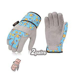 Vgo 2 yA 6 ` 7 ΂̎qpK[fjOAŐƁAƗp DIY  (TCY KID: LA2 FAKID-MF3561) Vgo... Vgo 2Pairs 6-7 Years Old Kids Gardening,Lawning,Working DIY Gloves(Size KID:L,2 Color,KID-MF3561)