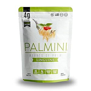 Palmini Linguine Pasta Low-Carb Pasta, Low-Calorie Hearts of Palm Pasta Keto Pasta, Gluten Free, Vegan, Non-GMO, Plant Based Pasta, Healthy Noodles Seen on Shark Tank (12 Ounce - Pack of 1)