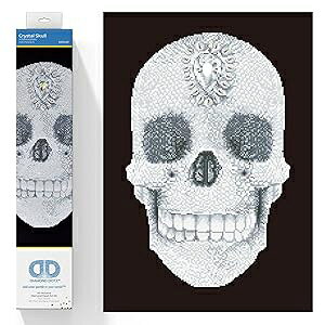 DIAMOND DOTZ - Crystal Skull, Partial Drill, Round Dotz, Diamond ting Kits, Diamond Art Kits for Adults, Horror Diamond Art, Diamond Art, Kits, 24"x16"