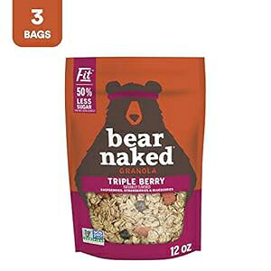 Bear Naked gvx[tBbg Om[ - T߁A`qg݊vWFNgF؍ς݁AR[Vуr[K - 12IX obO (3pbN) Bear Naked Triple Berry Fit Granola - Less Suga