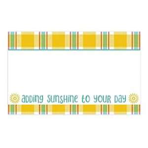 NW Sunshine Plaid Gloss Enclosure Cards / Gift Tags - 3 1/2 x 2 1/4in. - 50/Pack (1 Pack)
