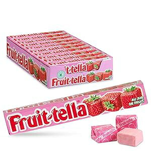 t[ce t[cʏ`Xgx[LfB[ 41g/1.44oz (4 pbN) Fruittella Fruit Tella Strawberry Chewy Candy with Fruit Juice 41g/1.44oz (Pack of 4)
