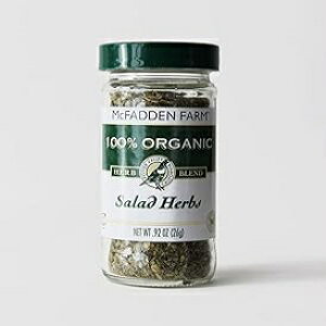 McFadden Farm I[KjbNT_n[uAuhAčō͔|эA0.92 IX KXr̒ McFadden Farm Organic Salad Herbs, Seasoning Blend, Grown and packed in the U.S.A., 0.92 oz. in glass jar